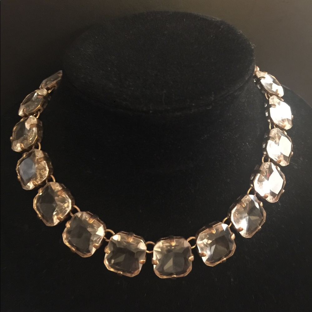 J Crew Block glass necklace